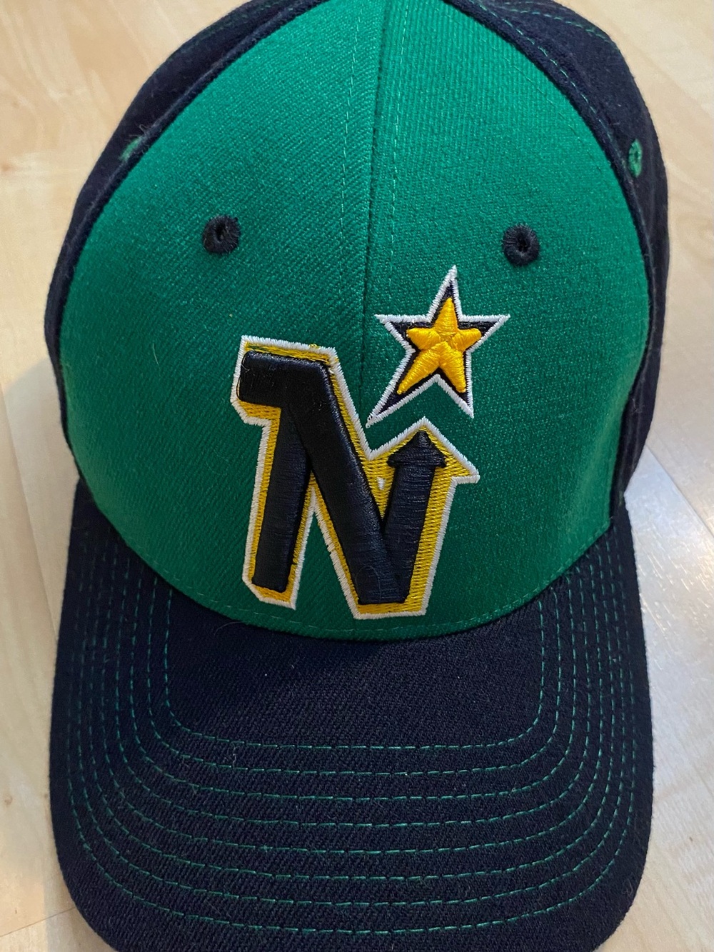 Zephyr Green and Black Kids Cap with 'N' and Star Patch